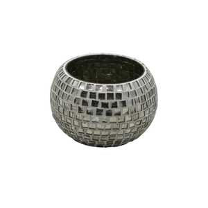 Handmade Modern Decorative Iron Tealight Candle Jar Blue Glass Votive Holder <b>Mirror</b> <b>Mosaic</b> Living Room Tabletop Christmas - Product Image 6
