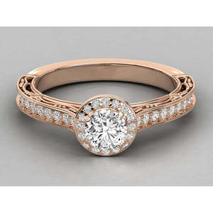 Bague solitaire en or 10 carats pour femmes, diamant cultivé en laboratoire - Product Image 1