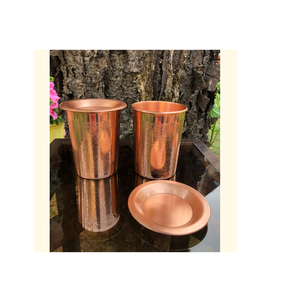 Latest Theme Handmade Hand Accessories Good Quality Copper Glass Indian Metal New Design Copper Drinking Hand Painted Glass - Product Image 4