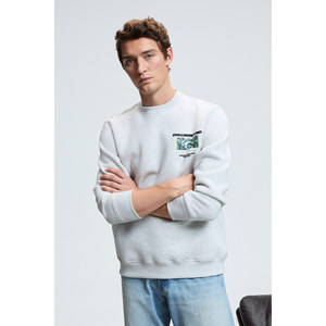 GRIMELANGE ALARIC <b>Men's</b> Round Neck Front Printed Regular Fit <b>Sweatshirt</b> - Product Image 4