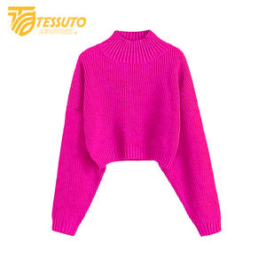 Femmes automne simple boutonnage croix col en V chandails 2025 habillé décontracté avant fente côtelé tricot pull - Product Image 5