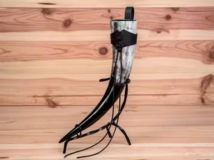 Corne viking polie à la main avec support, style animal, pour boisson traditionnelle, usage décoratif par Decor World Expo - Product Image 6