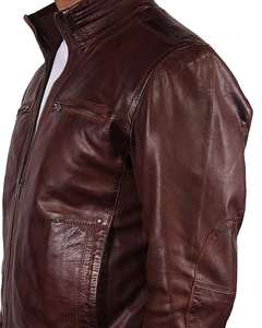 Nouvelle veste en cuir PU moderne pour hommes-Design de moto élégant avec fermeture à glissière et poches-veste en cuir pour hommes veste pour hommes - Product Image 3