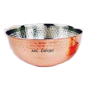 Mirror Polished Hammered Round Copper Bowl Restaurant and Hotel Ware Table Decorative Centerpiece Dinnerware Serving Bowls - Product Image 1