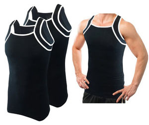 Culturismo personalizado de alta calidad Entrenamiento muscular Gimnasio Athletic Stringer Camisetas sin mangas para hombres Corte cuadrado G-unit Tank Top Muscle Rib - Product Image 2