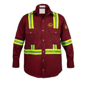 Safety Clothing Customized Men Welding FR Shirts Breathable Waterproof 250-400C Heat Resistance Design Your Own Product - Product Image 1