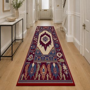 Tapis de salon en chenille antidérapant, imprimé numériquement, style moderne et vintage, rouge bordeaux, lavable en machine, vente en gros RUGS DEPOT LXDP-0320 - Product Image 5