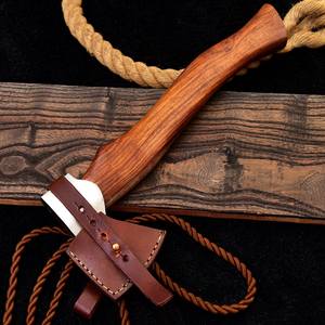 Hacha de Cabeza Calva Forjada a Mano, Acero con Alto Contenido de Carbono, para Trabajos en Madera, Camping, con Funda de Cuero, Hacha Hecha a Mano Personalizada OEM - Product Image 5