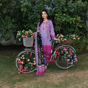 New Arrival Summer Collection 2025 Women's High Quality Unstitch Cotton/Lawn Shalwar Kameez 3-Piece <b>Set</b> for Winter - Product Image 1