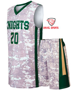 Maillot de basket-ball personnalisé, créez votre propre tenue de basket-ball, sublimation, ensemble de maillots de basket-ball réversible pour jeunes hommes et femmes - Product Image 1