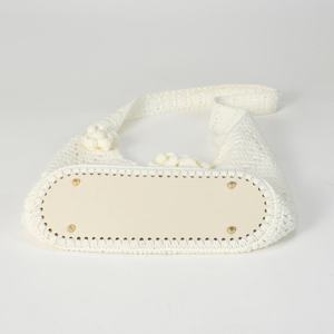 Bolso de Hombro Blanco de Ganchillo Hecho a Mano Personalizable al por Mayor en Oferta, con Adornos Florales para Uso Diario, para Mujer - Product Image 6