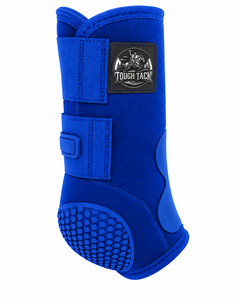 รองเท้าบู๊ตป้องกันขาสำหรับม้า Tough Tack Horse Splint Boots สีน้ำเงินรอยัล ทำจากไมโครไฟเบอร์ พร้อมพื้นรองเท้า Hex Grip สำหรับขี่ม้า รุ่นปี 2026 - Product Image 2