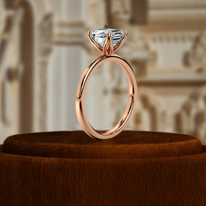 Anillo de Compromiso con Diamante Cultivado en Laboratorio, Anillo con Diamante de Corte Asscher de 1 Quilate, Anillo Certificado por IGI, Anillo de Oro Blanco de 14 Quilates, Anillo de Boda - Product Image 6