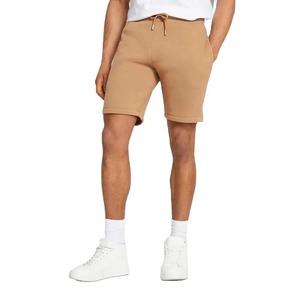 Short de gymnastique 100% coton pour hommes ceinture élastique couleur unie confortable décontracté sweat Jogging Shorts imprimé numérique teint uni - Product Image 1