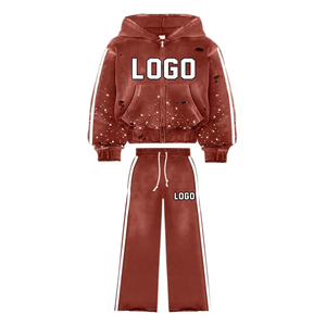 Nouvelle mode 2026, survêtement de sport pour homme 100% coton, lavage à l'acide, hip-hop, survêtement d'hiver pour homme, lavage à l'acide - Product Image 6