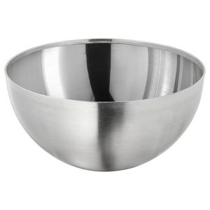Cuenco para servir de metal plateado de forma redonda hecho a mano para el hogar y la mesa de boda, cuencos para ensaladas y aperitivos empaquetados en cartón - Product Image 3
