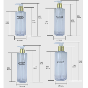 Flacons cosmétiques cylindriques vides de 300 ml à 500 ml pour eau de rose, nettoyant visage, shampoing, avec pompe pulvérisateur – Conception personnalisée acceptée - Product Image 2
