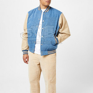 Custom Design High Quality Letterman <b>Jackets</b> Custom Made <b>Men</b> Cotton Jeans Letterman Winter <b>Jacket</b> - Product Image 4