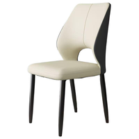 Chaise de salle à manger en cuir nordique et tabouret moderne minimaliste pour bureau à domicile et bar domestique – Design stable et luxueux