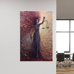 ศิลปะบนผืนผ้าใบเทพีแห่งความยุติธรรม: ของตกแต่งผนังพิมพ์ลายสวยงาม, ผ้าใบห่อหุ้ม - Product Image 1