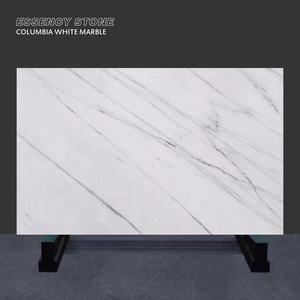 Pedra Natural <span class=keywords><strong>Columbia</strong></span> Mármore Branco Polido Big Slab Book Match Veias Lajes Parede Pavimento Decoração Bancadas Telhas - Product Image 3