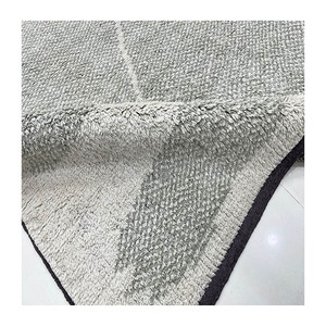 Handknotted Style With Border for High End Designers Light and <b>Dark</b> <b>Grey</b> Modern Bespoke High Plush Pile Wool Area <b>Rug</b> Carpet - Product Image 1