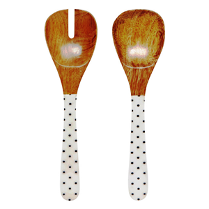 Servidores de Ensalada de Madera de Mango y Acacia, Hechos a Mano, Ecológicos, Anticorrosivos, Utensilios de Cocina para el Hogar y Restaurantes - Product Image 1