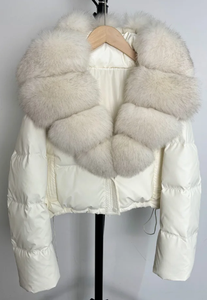 Wholesale Stylish Fur Collar Winter <b>Jacket</b> OEM Lightweight Women Zipper <b>Jacket</b> Windproof Puffer <b>Jacket</b> Manufacturer - Product Image 3