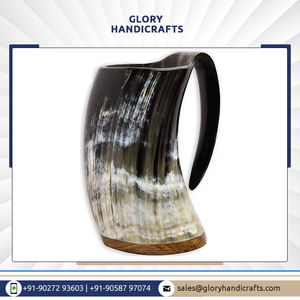 Juego de tazas vikingas ecológicas de excelente calidad, tazas de chupito de cuerno duraderas con tapa, tazas de café de cerveza para fiestas - Product Image 6