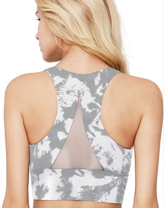 Sujetador deportivo de Yoga de alta calidad para mujer con logotipo frontal Almohadillas extraíbles antibacterianas de alto soporte-Tela transpirable de secado rápido - Product Image 2