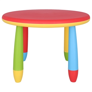 Tavolino rotondo rosso in plastica WELL HOME per bambini 70x48cm - Tavoli per bambini - Product Image 4