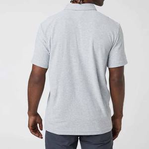 Piqué reciclado de rendimiento para hombre de marca personalizada para camiseta de polo 100% tejido de punto de patrón sólido de poliéster para golf - Product Image 2