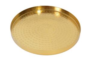 Plateaux de service en métal de finition dorée de luxe personnalisés en usine Plateaux fabriqués en aluminium métal martelé - Product Image 3