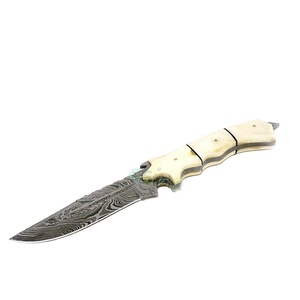 Custom Handmade Damascus Steel Knife Camel Bone Handle Durable Survival Hunting Bowie Knife (12" Inches OEM Available) (smk1708) - Product Image 1