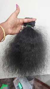 100% non transformés temple indien brut donneur unique 100% cuticules naturelles entièrement alignées longues extensions de cheveux humains - Product Image 5