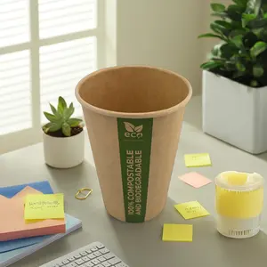 210ml Recyclable and Compostable PLA Coated Paper Cup for Serving Hot and Cold Drinks