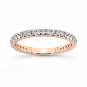 Bague Éternité Soleil Éclatant en Or Massif 14K avec Diamants de Laboratoire 0,33 Carat (Total 35 Diamants), Couleur FG, Pureté VS – Bijou Fin, Véritable Cadeau - Product Image 3