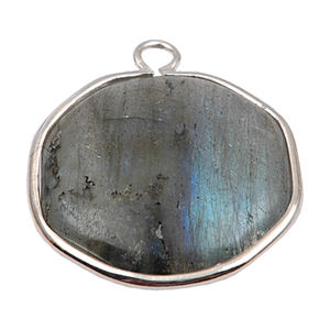 Pendentifs de luxe plaqué or 925 collier en argent sterling lapis collier pendentif en pierres précieuses pour les femmes - Product Image 6