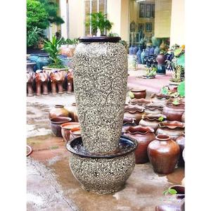 Vase de jardinière en céramique fait à la main pot d'eau Feng Shui sophistiqué décoration de la maison poterie moderne du Vietnam vente en gros - Product Image 1