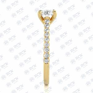 1,70 TCW redondo brillante corte solitario con acentos Moissanite anillo para mujer/anillo de regalo de aniversario para amor regalo de cumpleaños - Product Image 4
