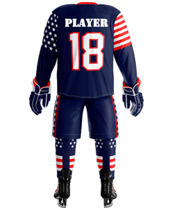 Uniformes de Hockey Personalizados de Alta Calidad, Impresos, Transpirables, 100% Poliéster, Camisetas Profesionales de Hockey sobre Hielo - Product Image 6