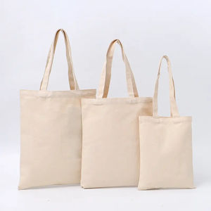 Sacs fourre-tout en toile de coton réutilisables à ouverture supérieure, personnalisables avec logo imprimé, bandoulière, capacité 3L+, vierges et personnalisables - Product Image 2