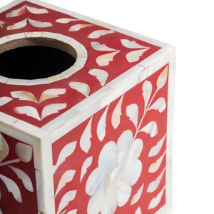 Best Selling Modern <b>Floral</b> Design Mother of Pearl Inlay Tissue <b>Box</b> Holder with Quality Dispenser Good Color & Feature - Product Image 3