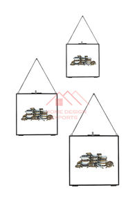 Cadres en laiton kiko à suspendre au mur, avec cadre en métal noir - Product Image 4