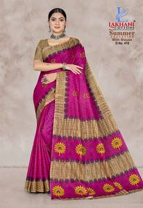 Sarees modernes imprimés en coton pour les occasions festives Designs élégants pour les vêtements de fête Vente en gros pour les détaillants Revendeurs Indiens - Product Image 2