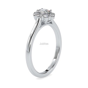14k Oval Lab Grown Diamond Engagement Ring Round Lab Grown Jewelry IGI Certified Minimalist Wedding Band <b>White</b> Gold Jewelry - Product Image 3
