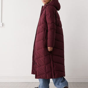 Ventes en gros, veste longue matelassée OEM, hiver, tissu à mémoire de forme réglable, manches longues, fermeture éclair avant, respirante, 2026 - Product Image 5