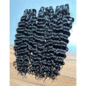 Venta al por mayor 100% brasileño indio Remy extensiones doble paquete cutícula alineada suelta profunda onda Natural crudo onda recta chino - Product Image 6