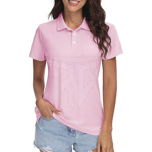 Mejor diseño de mujer Casual para Polo Camiseta 100% algodón transpirable de secado rápido para el verano personalizable con su propio logotipo - Product Image 4