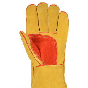 Gants de soudage personnalisés en cuir de chèvre noir de qualité supérieure/Nouveau dernier design 2025 Gants de soudage - Product Image 4